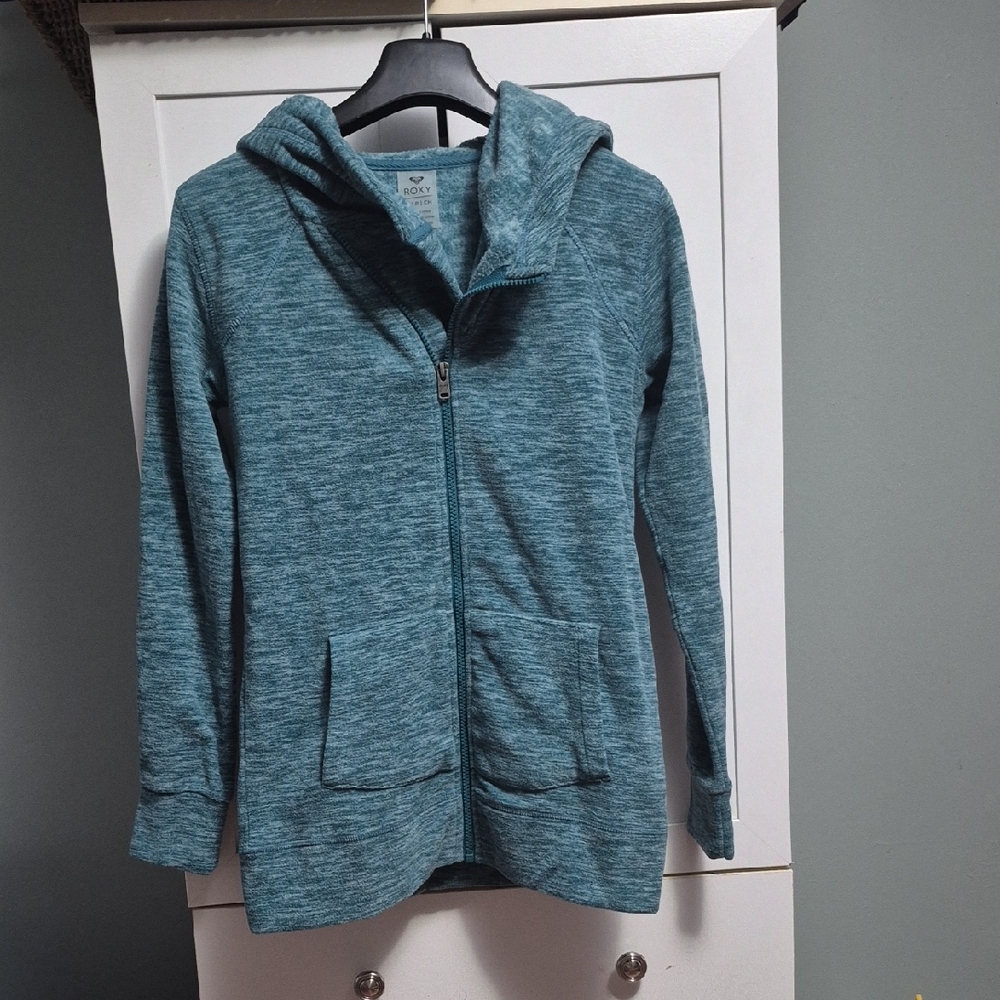 Roxy Teal Cowl Neck Sweater
